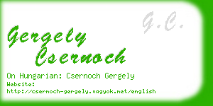 gergely csernoch business card